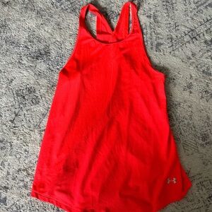 Women’s XS Orange Open Back Under Armour Tank Top